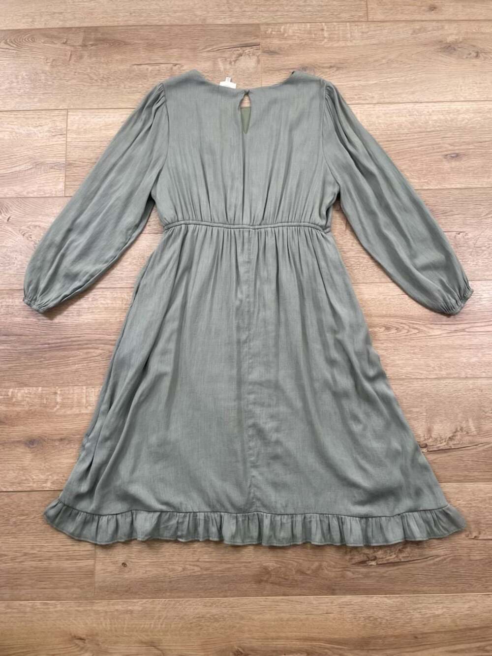 Hayden Los Angeles Embroidered Midi Dress 1XL Sage Green Boho Pockets - Picture 10 of 11